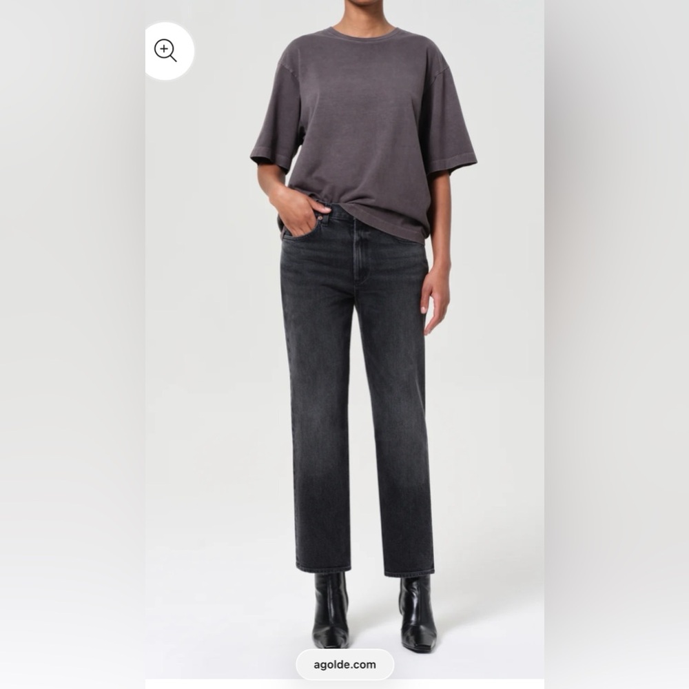 Agolde Women's Straight Leg Jeans - Dark Gray